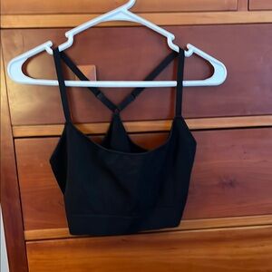 PINK Victoria's Secret Women's Black Racerback Sports Bra XL